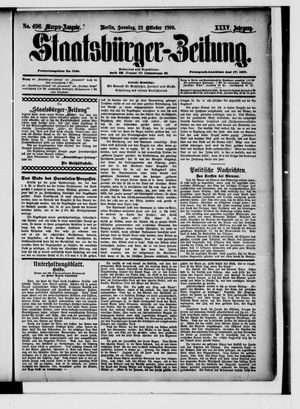 Staatsbürger-Zeitung vom 22.10.1899