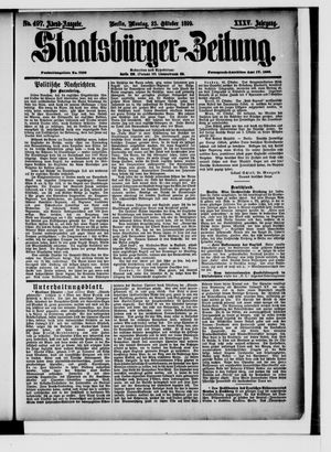 Staatsbürger-Zeitung vom 23.10.1899