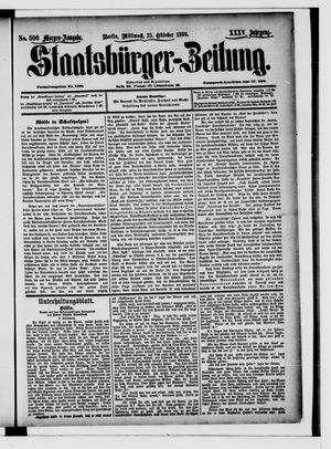 Staatsbürger-Zeitung vom 25.10.1899