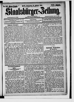 Staatsbürger-Zeitung vom 26.10.1899