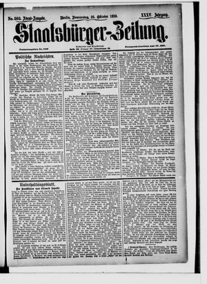 Staatsbürger-Zeitung vom 26.10.1899