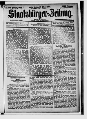 Staatsbürger-Zeitung vom 27.10.1899