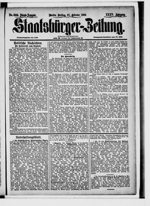 Staatsbürger-Zeitung vom 27.10.1899