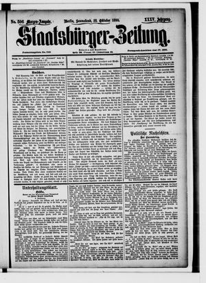 Staatsbürger-Zeitung vom 28.10.1899