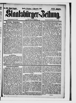 Staatsbürger-Zeitung vom 07.11.1899