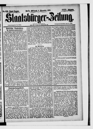 Staatsbürger-Zeitung vom 08.11.1899