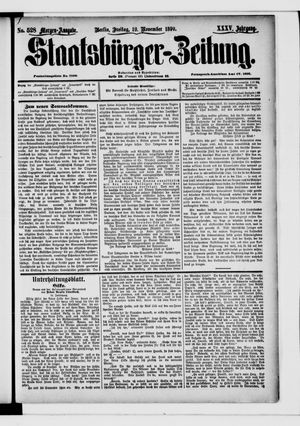 Staatsbürger-Zeitung vom 10.11.1899