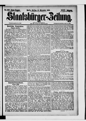 Staatsbürger-Zeitung vom 10.11.1899