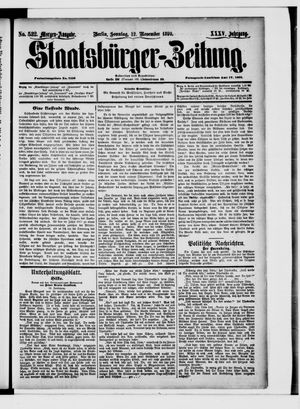 Staatsbürger-Zeitung vom 12.11.1899