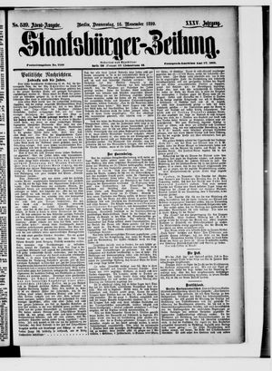 Staatsbürger-Zeitung vom 16.11.1899