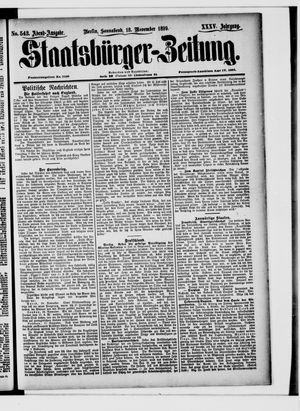 Staatsbürger-Zeitung vom 18.11.1899