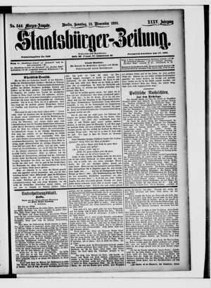 Staatsbürger-Zeitung vom 19.11.1899