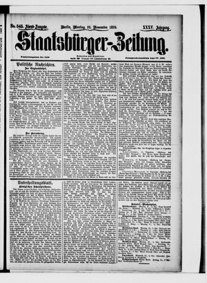 Staatsbürger-Zeitung vom 20.11.1899