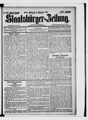 Staatsbürger-Zeitung on Nov 22, 1899