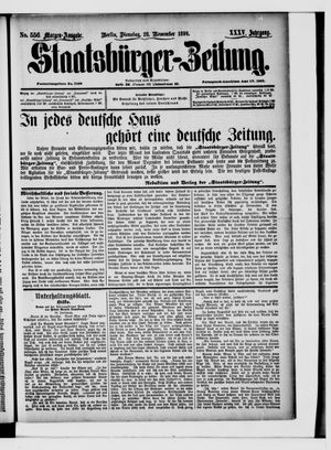 Staatsbürger-Zeitung vom 28.11.1899