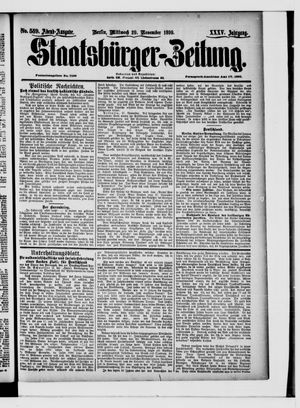 Staatsbürger-Zeitung vom 29.11.1899