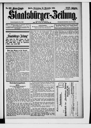Staatsbürger-Zeitung vom 30.11.1899