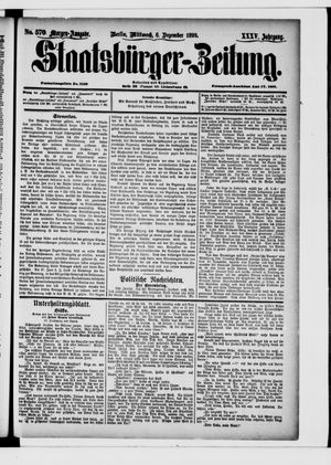 Staatsbürger-Zeitung vom 06.12.1899