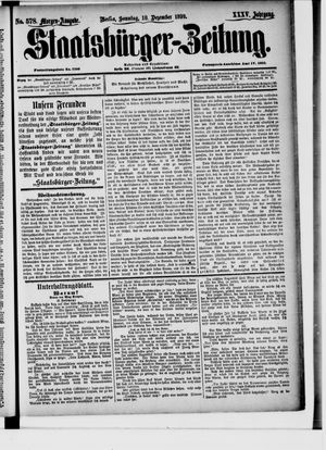 Staatsbürger-Zeitung vom 10.12.1899