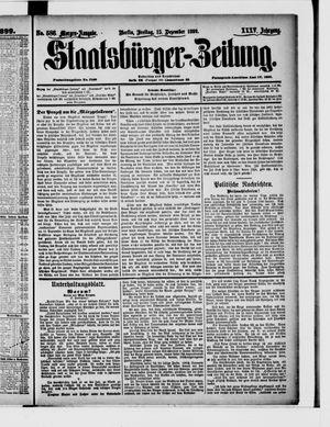 Staatsbürger-Zeitung vom 15.12.1899