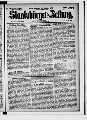 Staatsbürger-Zeitung vom 16.12.1899