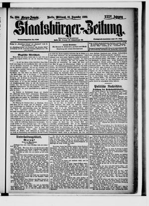 Staatsbürger-Zeitung vom 20.12.1899