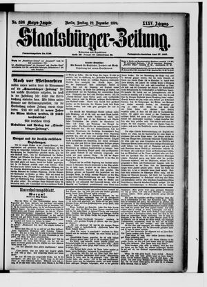 Staatsbürger-Zeitung vom 22.12.1899
