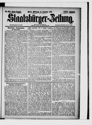 Staatsbürger-Zeitung vom 27.12.1899