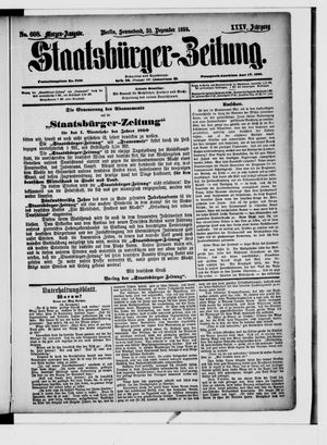 Staatsbürger-Zeitung vom 30.12.1899