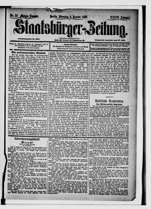 Staatsbürger-Zeitung vom 09.01.1900