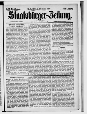 Staatsbürger-Zeitung on Jan 10, 1900