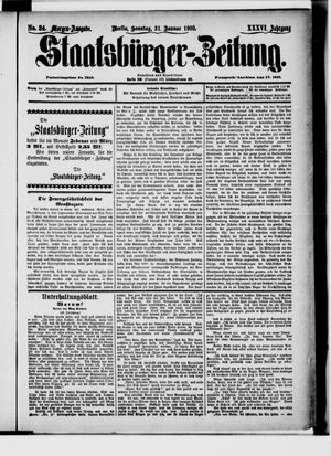 Staatsbürger-Zeitung vom 21.01.1900