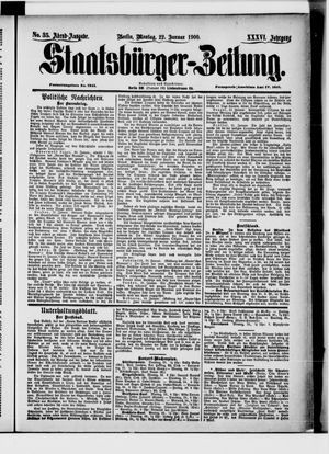 Staatsbürger-Zeitung vom 22.01.1900
