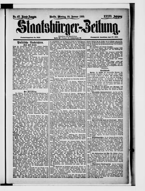 Staatsbürger-Zeitung on Jan 29, 1900
