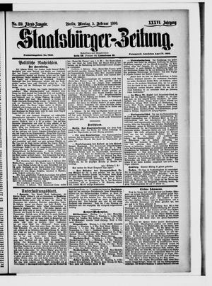 Staatsbürger-Zeitung on Feb 5, 1900