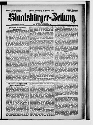 Staatsbürger-Zeitung on Feb 8, 1900