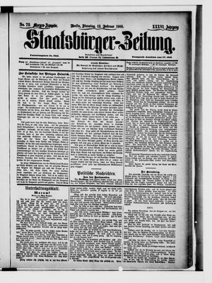 Staatsbürger-Zeitung on Feb 13, 1900