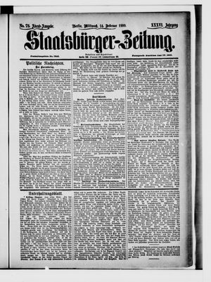 Staatsbürger-Zeitung on Feb 14, 1900