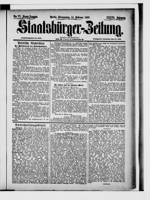 Staatsbürger-Zeitung vom 15.02.1900