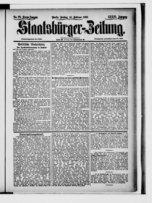 Staatsbürger-Zeitung vom 16.02.1900