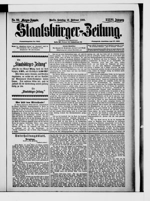 Staatsbürger-Zeitung on Feb 18, 1900