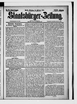 Staatsbürger-Zeitung on Feb 20, 1900
