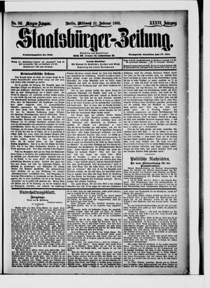Staatsbürger-Zeitung on Feb 21, 1900