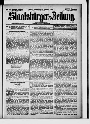 Staatsbürger-Zeitung vom 22.02.1900