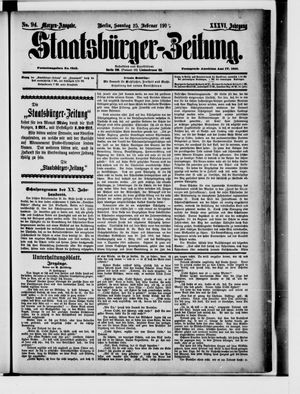 Staatsbürger-Zeitung vom 25.02.1900