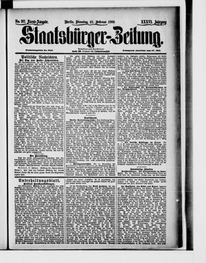 Staatsbürger-Zeitung on Feb 27, 1900