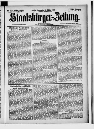 Staatsbürger-Zeitung on Mar 8, 1900