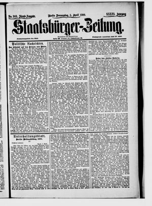 Staatsbürger-Zeitung on Apr 5, 1900