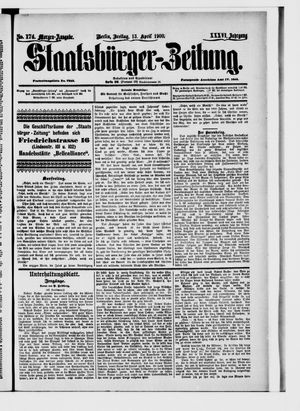 Staatsbürger-Zeitung on Apr 13, 1900