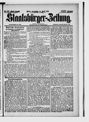 Staatsbürger-Zeitung on Apr 14, 1900